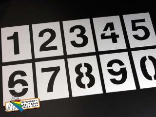 Aluminium spuitsjabloon cijfers of alfabet, alle afmetingen mogelijk